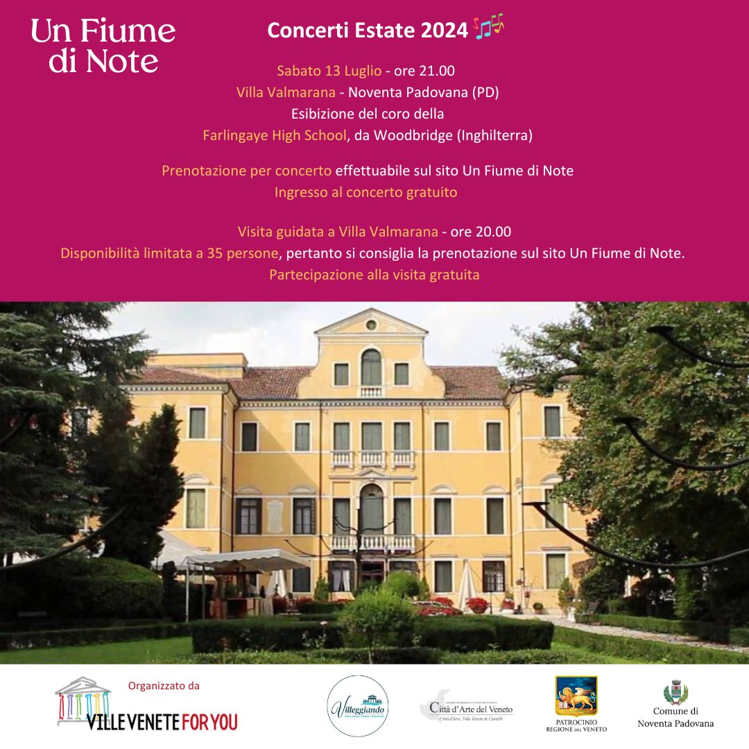 Un Fiume di Note Concerti Estate 2024 e visita Villa 